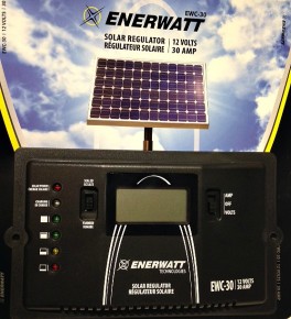 EWC 30 Amp Solar Controller Enerwatt 30A 12VDC LCD Display regulator Flush mount PWM Solar Controller
